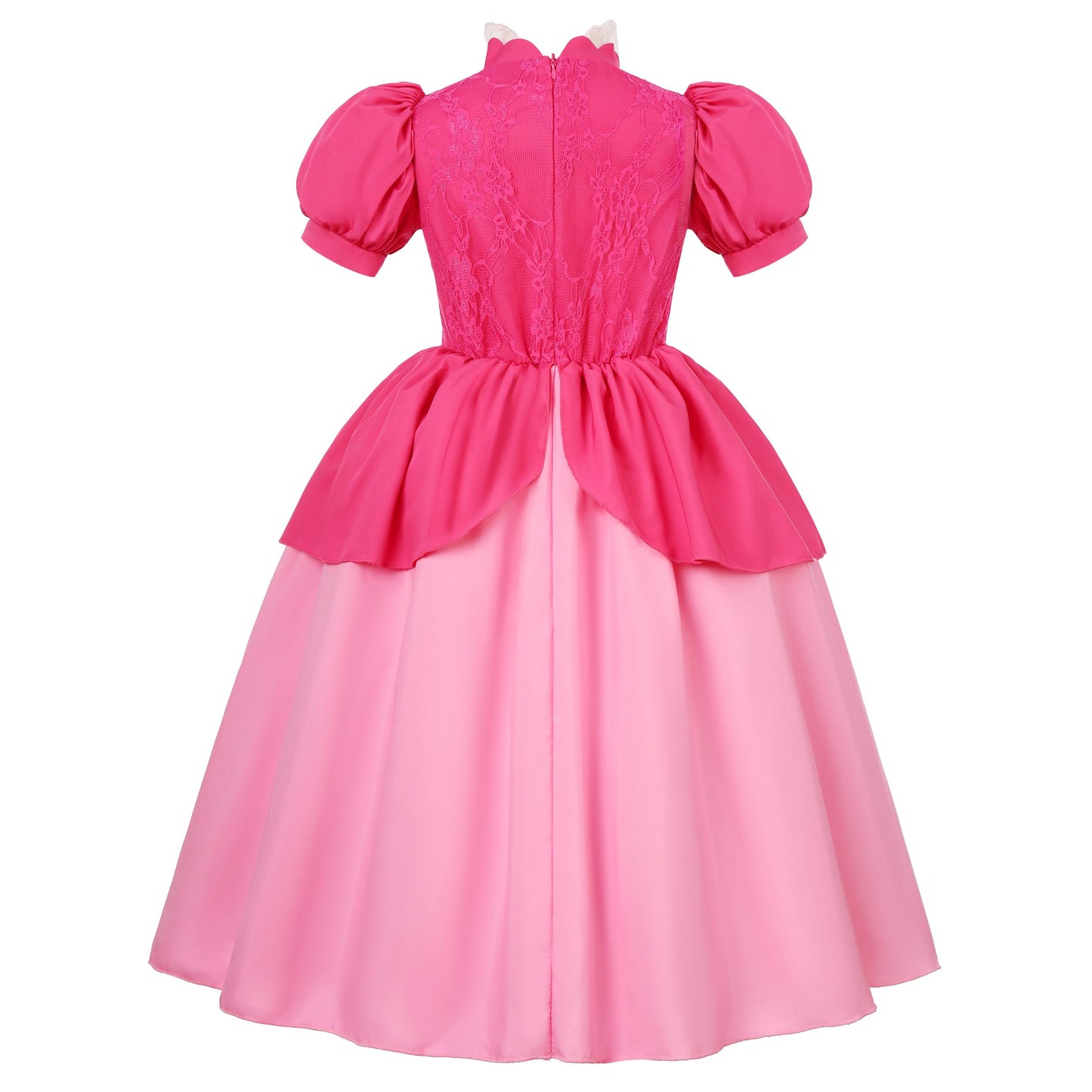 Baurghop Peach Costume For Girls Led Light Up Princess Peach Dress For Girls Cosplay Holiday Party Outfit (4-5 Years)