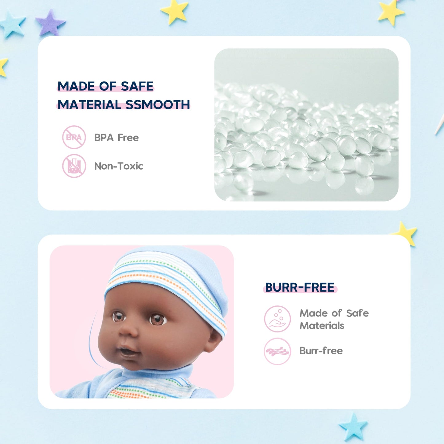 Toy Choi'S Twin Baby Dolls - 12 Inch Two Soft Black Body Babydoll With Rompers, Hat And Pacifier, Doll Bibs, Dolls Play Set For 2 3 4 5 Year Old Boys And Girls Gift