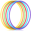 Sratte 6 Pcs Exercise Hoop Detachable Adjustable Plastic Hoops Snap Together Toy Hoop Color Playground Toys For Girls And Boys Party Games, Sports, Exercise, Dog Training (Stylish Colors,28 Inch)
