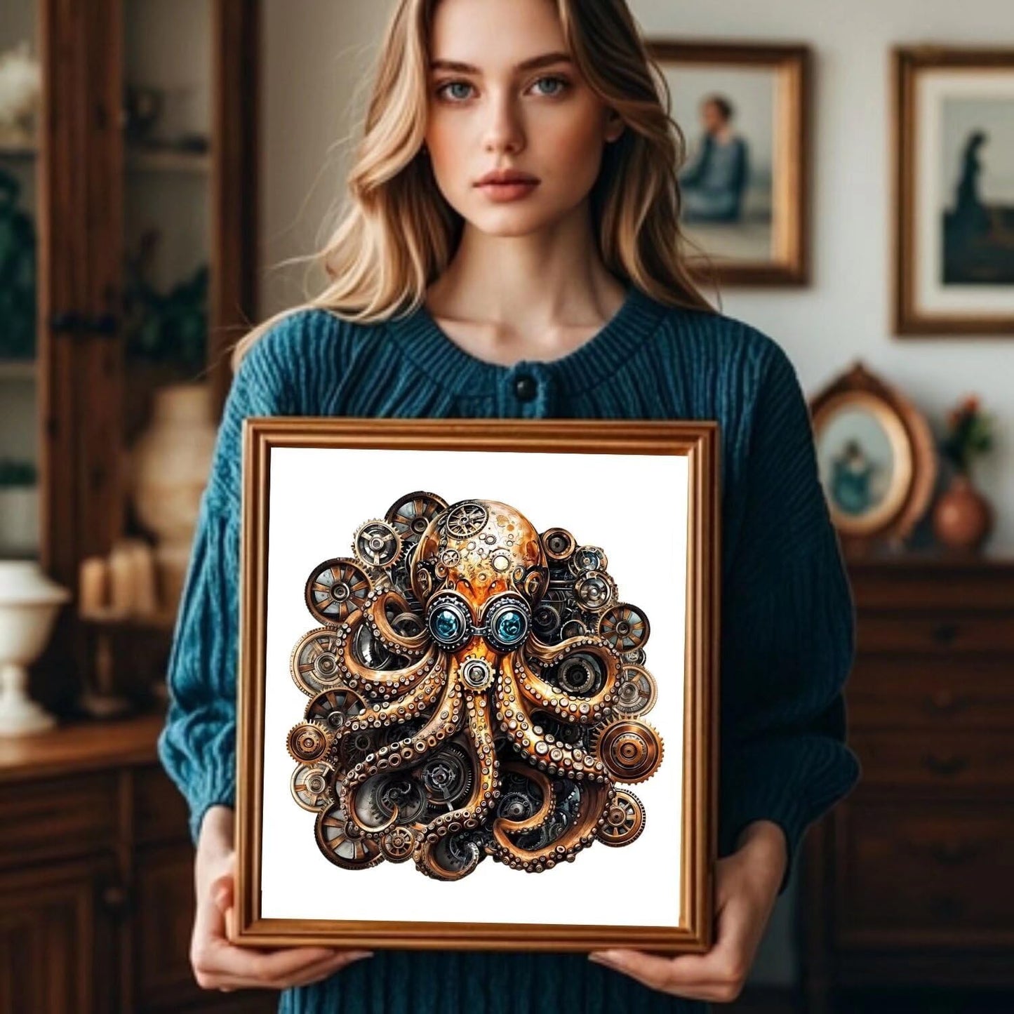 Jollitot Steampunk Doctor Octopus Puzzles 280 Pieces Adults Gifts Wooden 13.4X13In