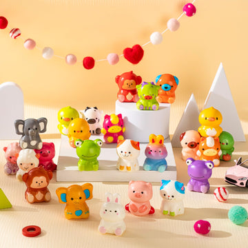 JellyArch 24 Pcs Slow Rising Animal for Party Favors, Filled with Sensory Fidget Soft Kawaii Animal for Easter Birthday Goodie B