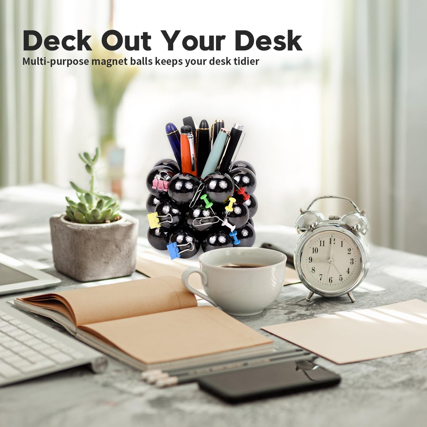 Magnetic Balls, 33Mm Magnetic Fidget Balls, Magnets Balls Fidget Toys For Adults, Executive Desk Toys Gift For Stress Relief And