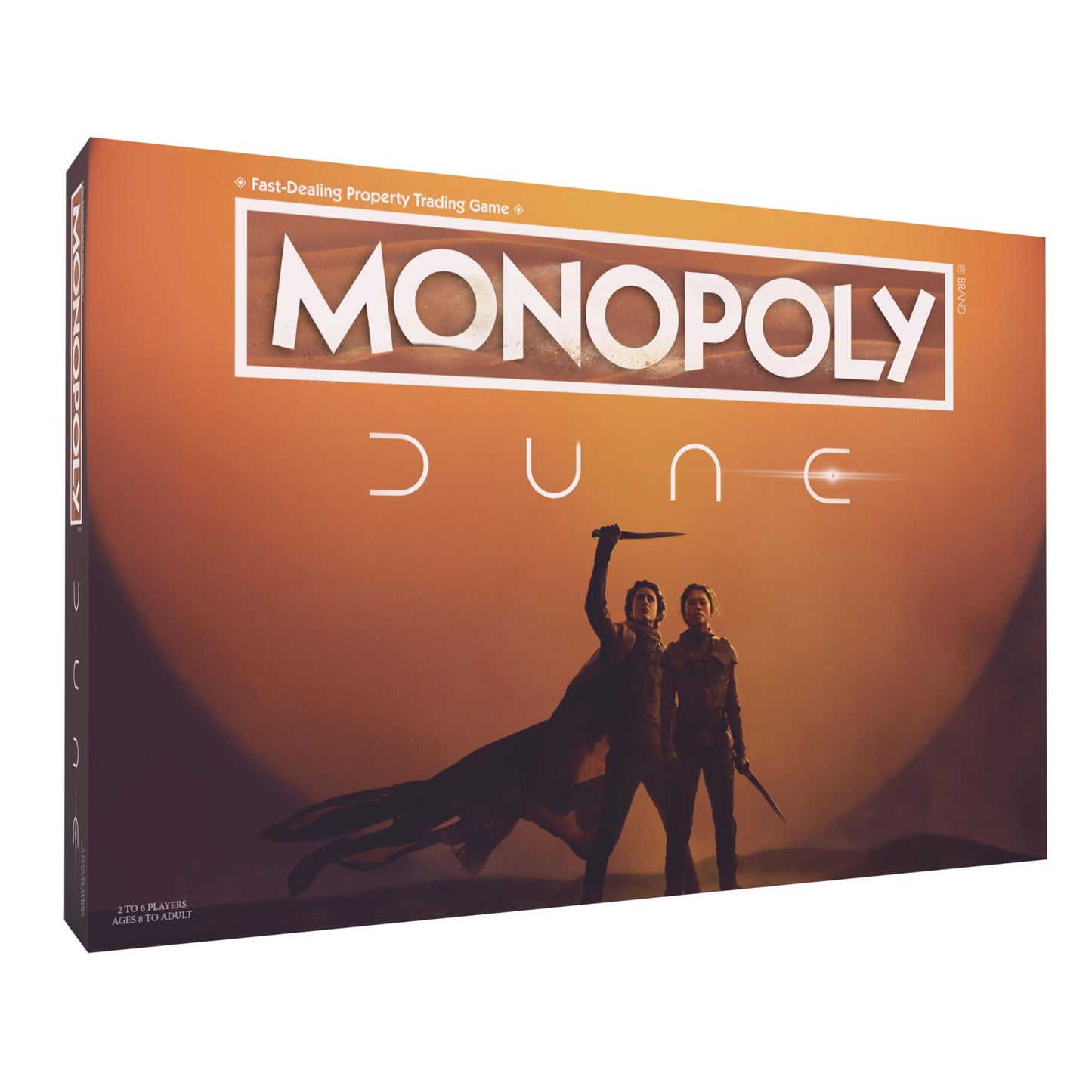 USAOPOLY Monopoly: Dune Game - Play as Ducal Ring, Crysknife & Gom Jabbar, Model MN168-816-002300-06, Officially Licensed Collectible