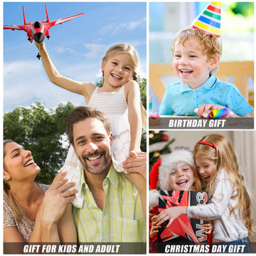 Crohorizon Rc Plane For Kids 12 Years And Up,2Ch Red Flying Fighter Plane,Foam Remote Control Airplane For Boys Girls With 2 Bat