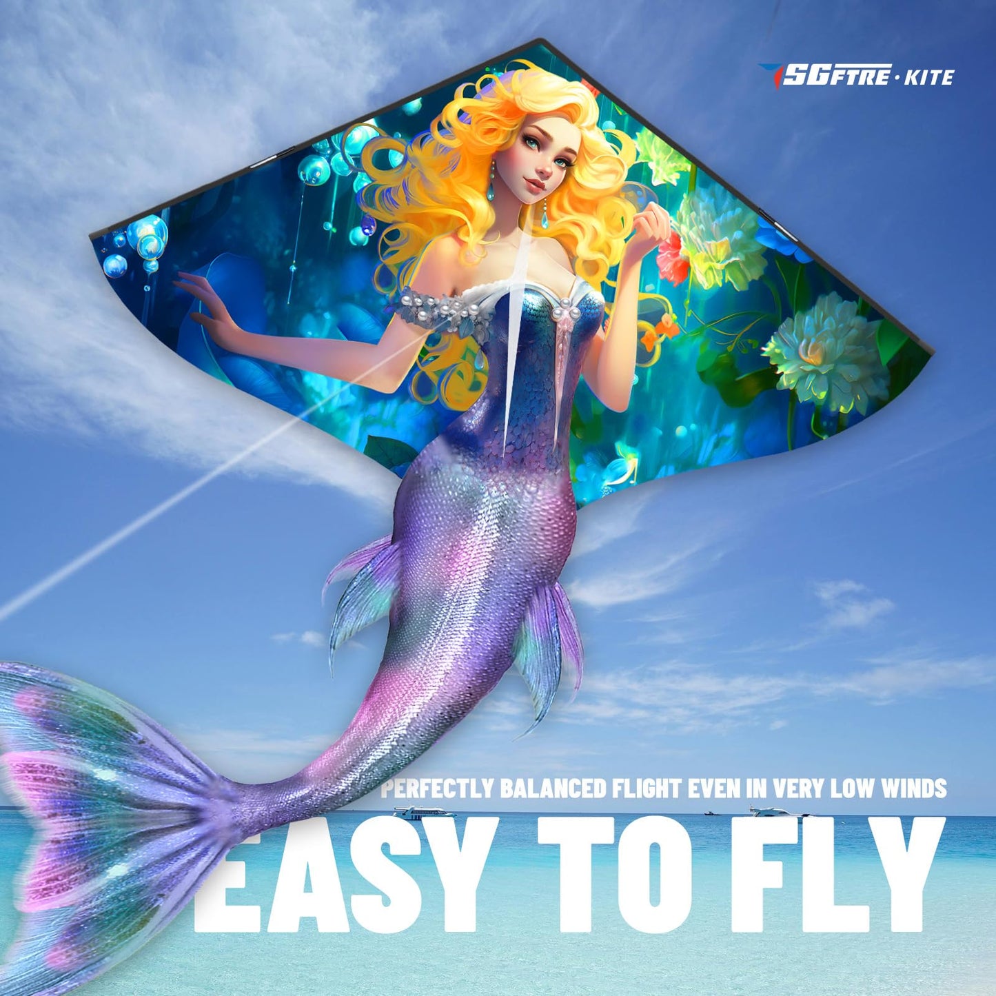 Sgftre Mermaid Kites For Kids Ages 8-12 Easy To Fly