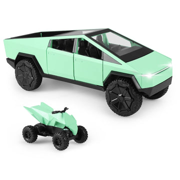 Nlieopda Toy Trucks 1/24 Diecast Cars Cybertruck Green Metal Toy Cars Gifts For Kids Adults Cybertruck Model Lovers Collection
