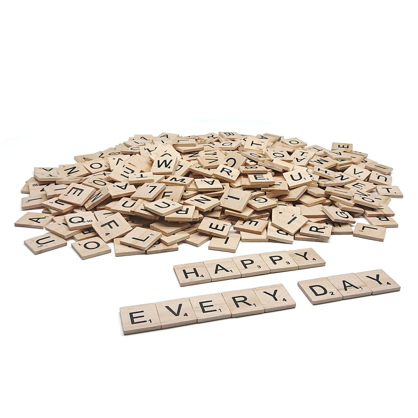 1000 Pieces Letters For Crafts, Wood Tiles, Diy Wood Gift Decoration, Making Alphabet Coasters And Crossword Game