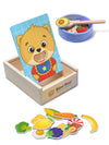 Bimi Boo Wooden Feeding Toy for Toddlers Ages 1-4+ - Pretend Food Game for Preschoolers, Play Food Set for Kids, Learning Resour