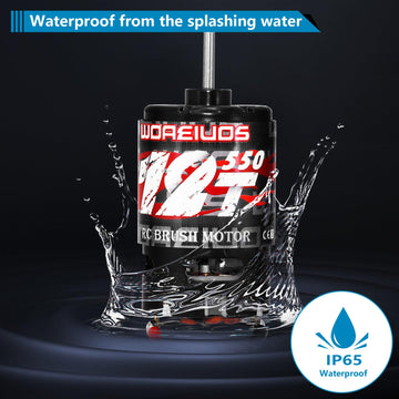 Woaeiuos 550 Brushed Motor 27T & 80A Esc Brushed Motor Esc & Heatsink Combo For 1/10 Rc Car Trx4 Trx6 Redcat Axial Scx10 Scx10Ii