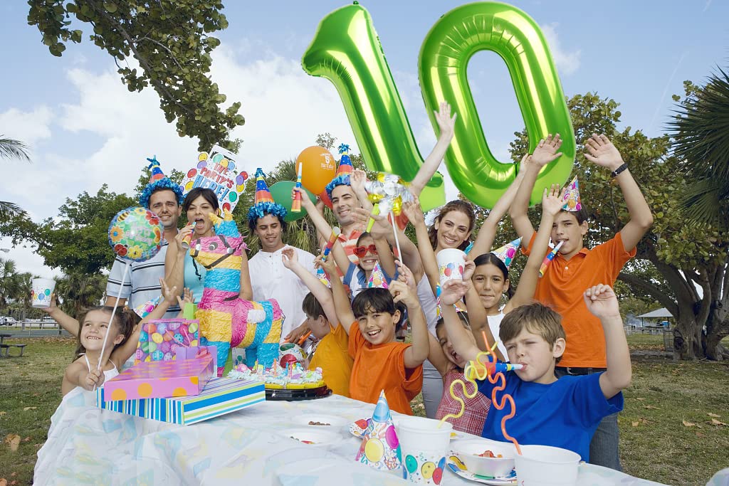 Number Balloon 1 Balloon 40 Inch Light Green Wild One Giant Balloons, Baby Girl Boy 1St Dinosaur Birthday Decorations, 1 10 11 1