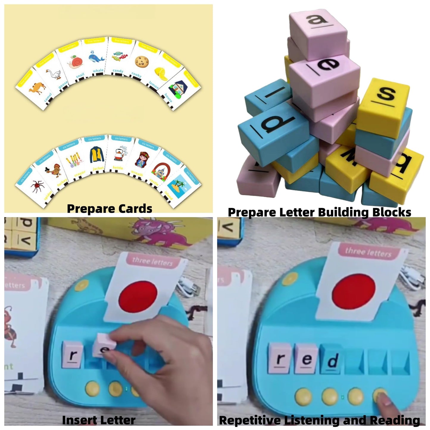Word Matching Game Toys For Ages 5-7, Spelling Games For 3 Years Old, Speak And Spell Educational Toys For Easter Children'S Day