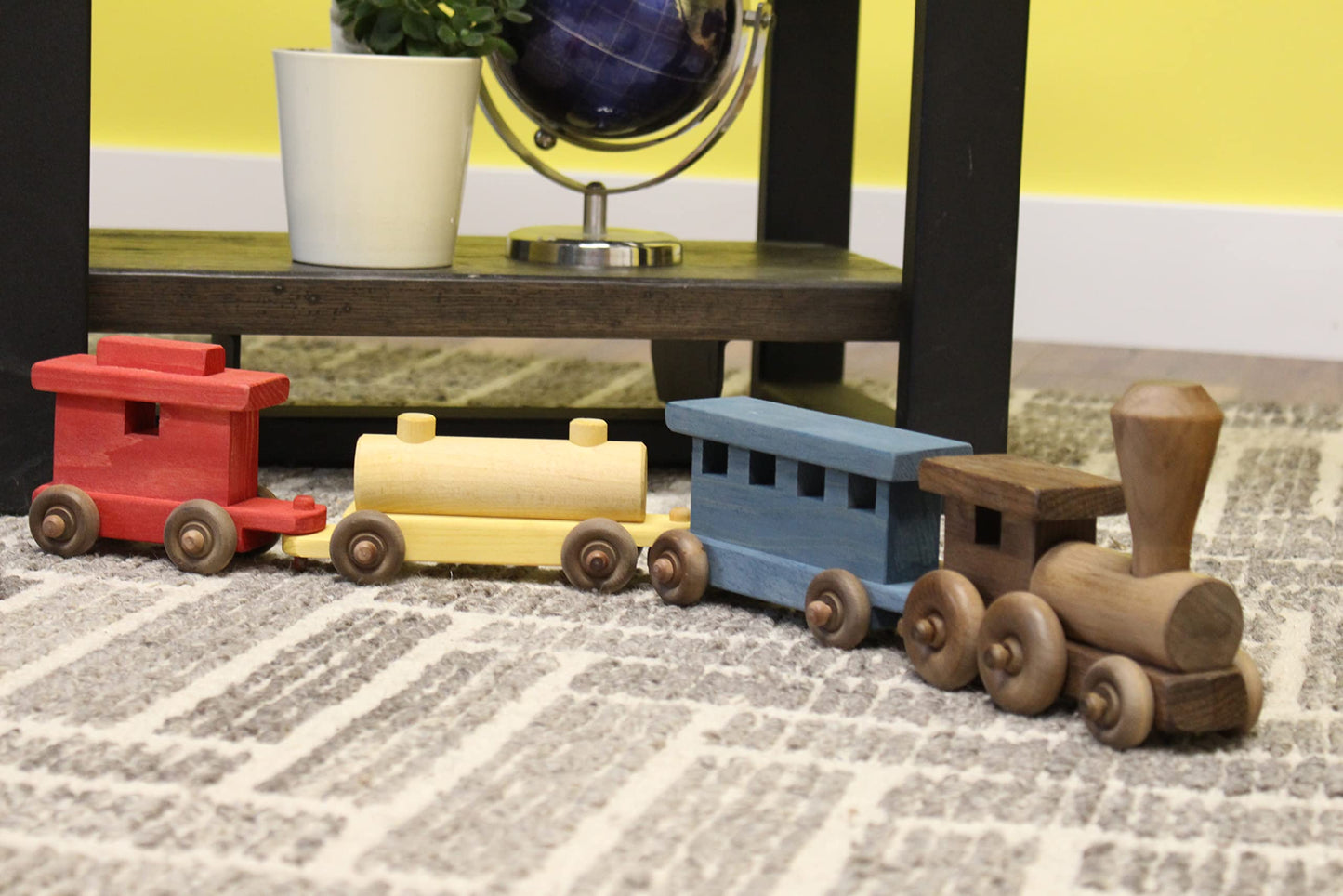 Amishtoybox.Com Wooden Train Toy Play Set - 24'' Long - Cpsia-Approved Finish (Circus Splash)