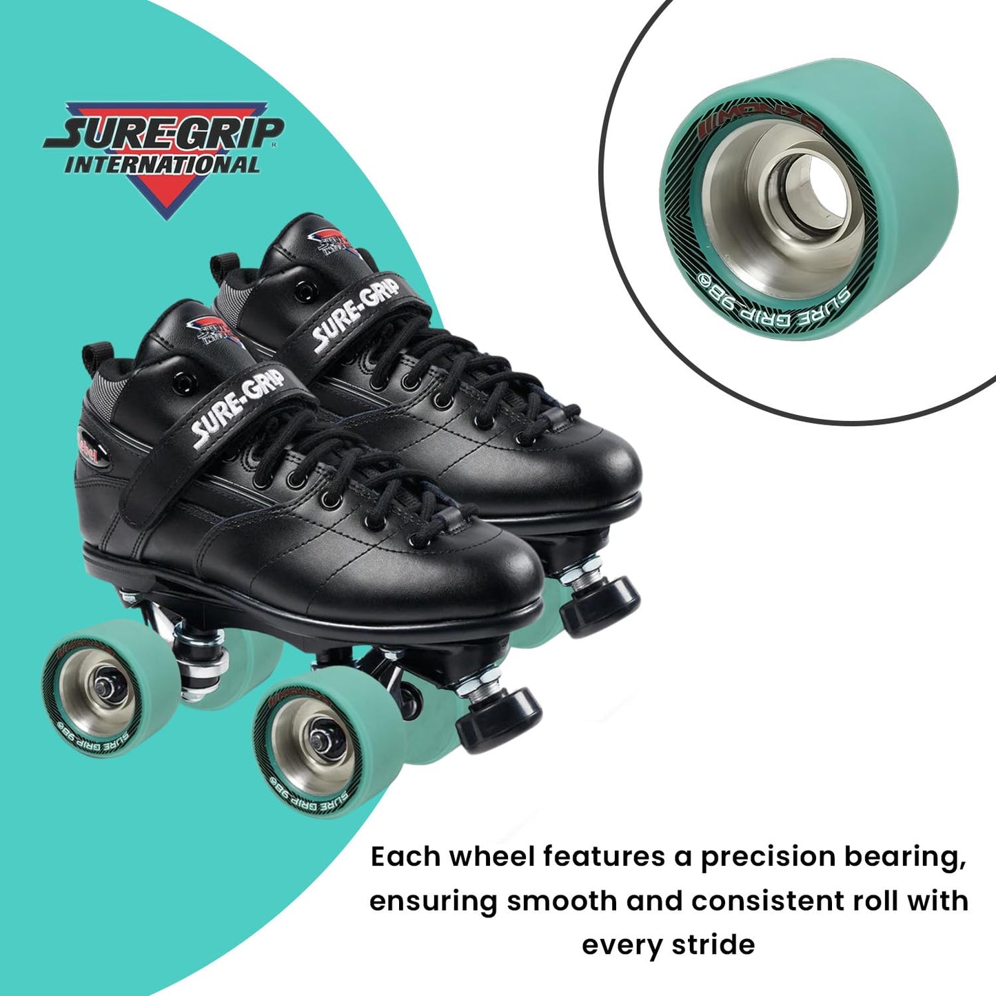 Monza Sure-Grip Wheels (Teal 98A)