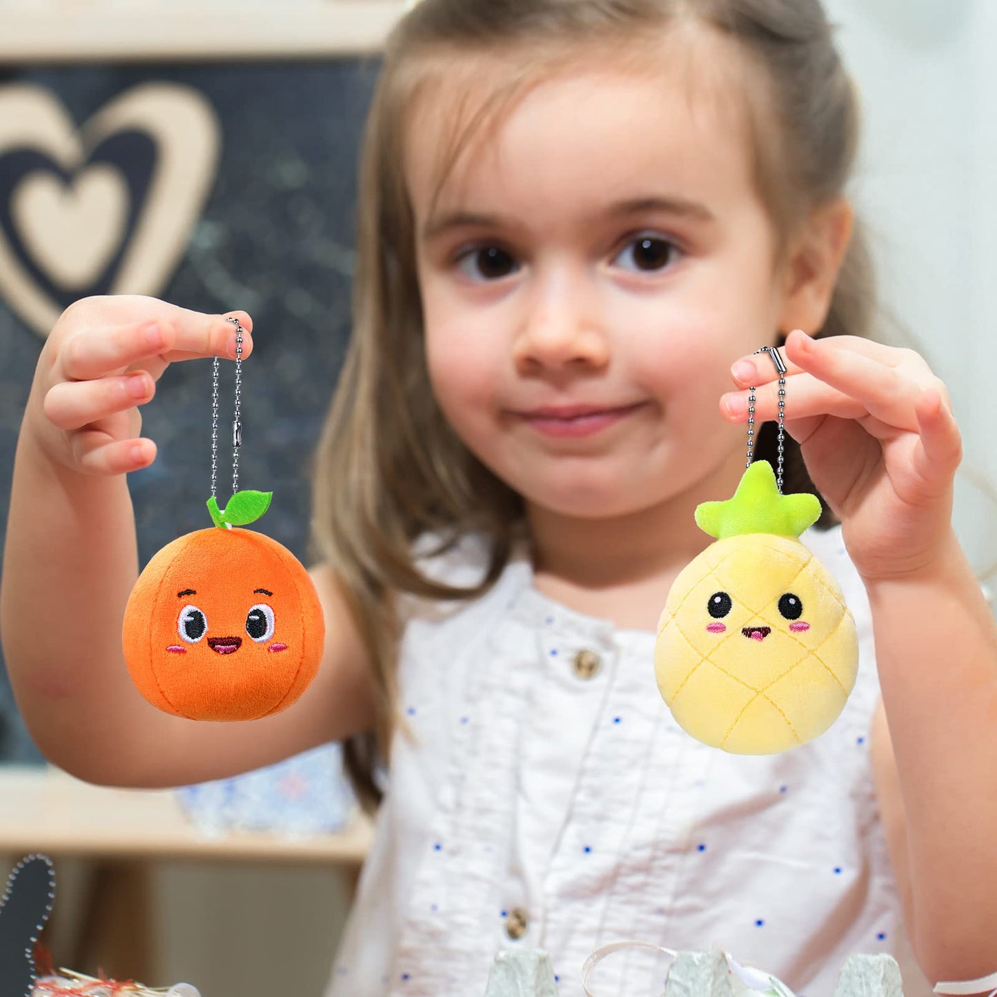 12 Pieces Cute Fruit Plush Toys Colorful Stuffed Fruits Soft Mini Avocado Strawberry Orange Pineapple Peach Lemon Stuffed Doll F