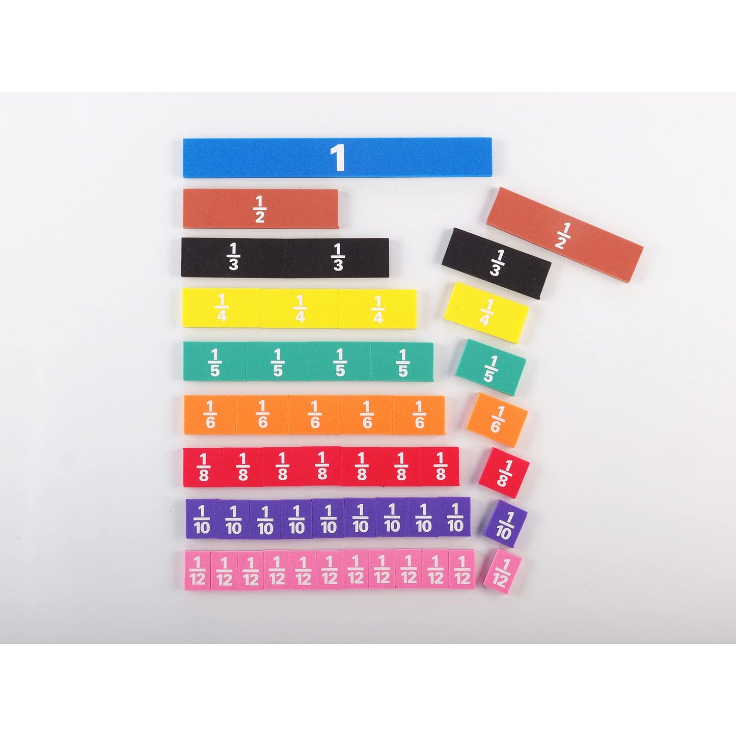Learning Advantage Fraction Tiles - Foam - Magnetic - Set Of 51