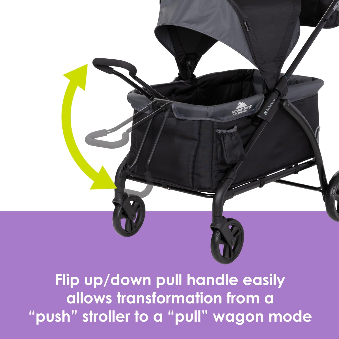 Baby Trend Expedition LTE 2-in-1 Stroller Wagon Madrid Black