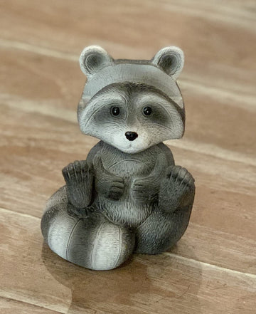 Top Brass Cute Racoon Whimsical Eyeglasses Holder Stand - Fun Glasses Keeper