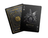 GENT SUPPLY CO. Mythical Creatures Playing Cards - Waterproof PVC, Black/Silver/Gold Edition, Custom Hand-Drawn Art
