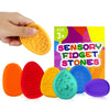Sensory Fidget Toys For Kids Adults 24 Pc Silicone Worry Stone Travel Toy For Autism Adhd Teens Calm Down Quiet Anxiety Fidgets