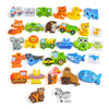 AOROCO Wooden Animal Alphabet Puzzle - Montessori ABC Learning Toy for Toddlers Ages 3-5, Educational Stacking Blocks with Upper