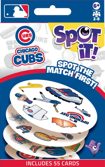 MasterPieces Chicago Cubs Spot It! Cardboard Game - One Size, Multi-Color, Model 41759