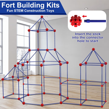 V-Opitos 180 Pack Fort Building Kits for Kids Age 4 5 6 7 8+ Years Old Creative STEM Building Toys for DIY Castles Tunnels Play Tent Ideal Christmas Birthday Gifts for Boys & Girls