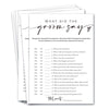 Wybgno Wedding Shower Games Cards - Minimalist White Party Supplies for 25 Guests, What Did the Groom Say, Paper Material