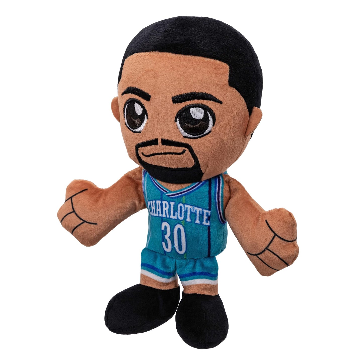 Bleacher Creatures Charlotte Hornets Dell Curry 8'' Nba Kuricha Sitting Plush - Soft Chibi Inspired Nba Superstar