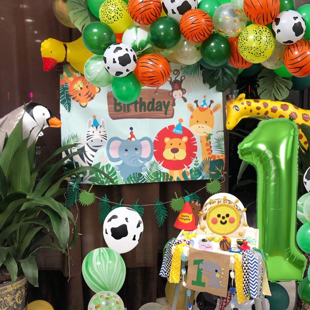 Toniful 40 Inch Large Green Numbers Balloons 0-9, Number 0 Digital 0 Helium Balloons, Foil Mylar Big Number Balloons For Birthda