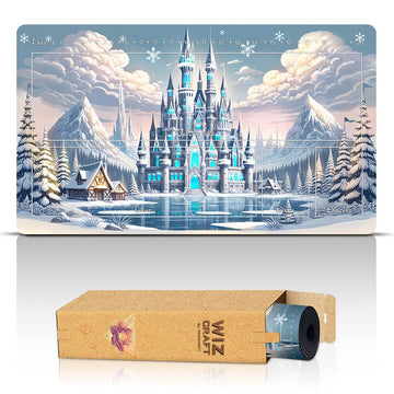 Wizcraft Gaming Paramint Lorcana Frozen Castle (Stitched) - Lorcana Playmat - Lorcana Mat, Lorcana Game Mat - Non-Slip Rubber wi