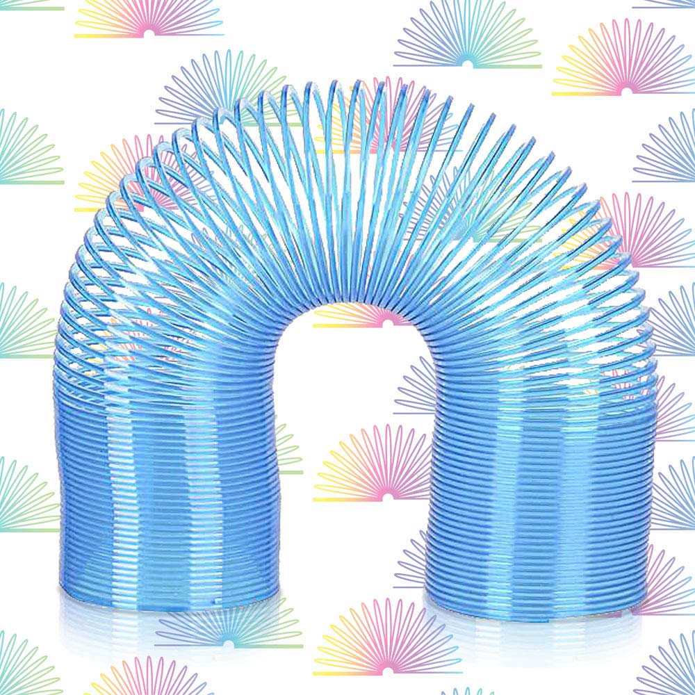 Artcreativity Extra-Long Neon Mini Coil Springs- 12 Pack- 4 Inch Colorful Plastic Coil Spring Set- Fun Birthday Party Favors For