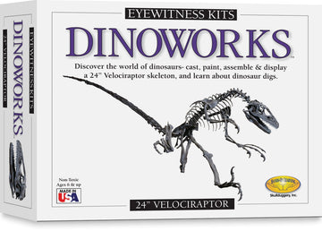 Skullduggery Eyewitness Kit Dinoworks Velociraptor Skeleton Casting Kit