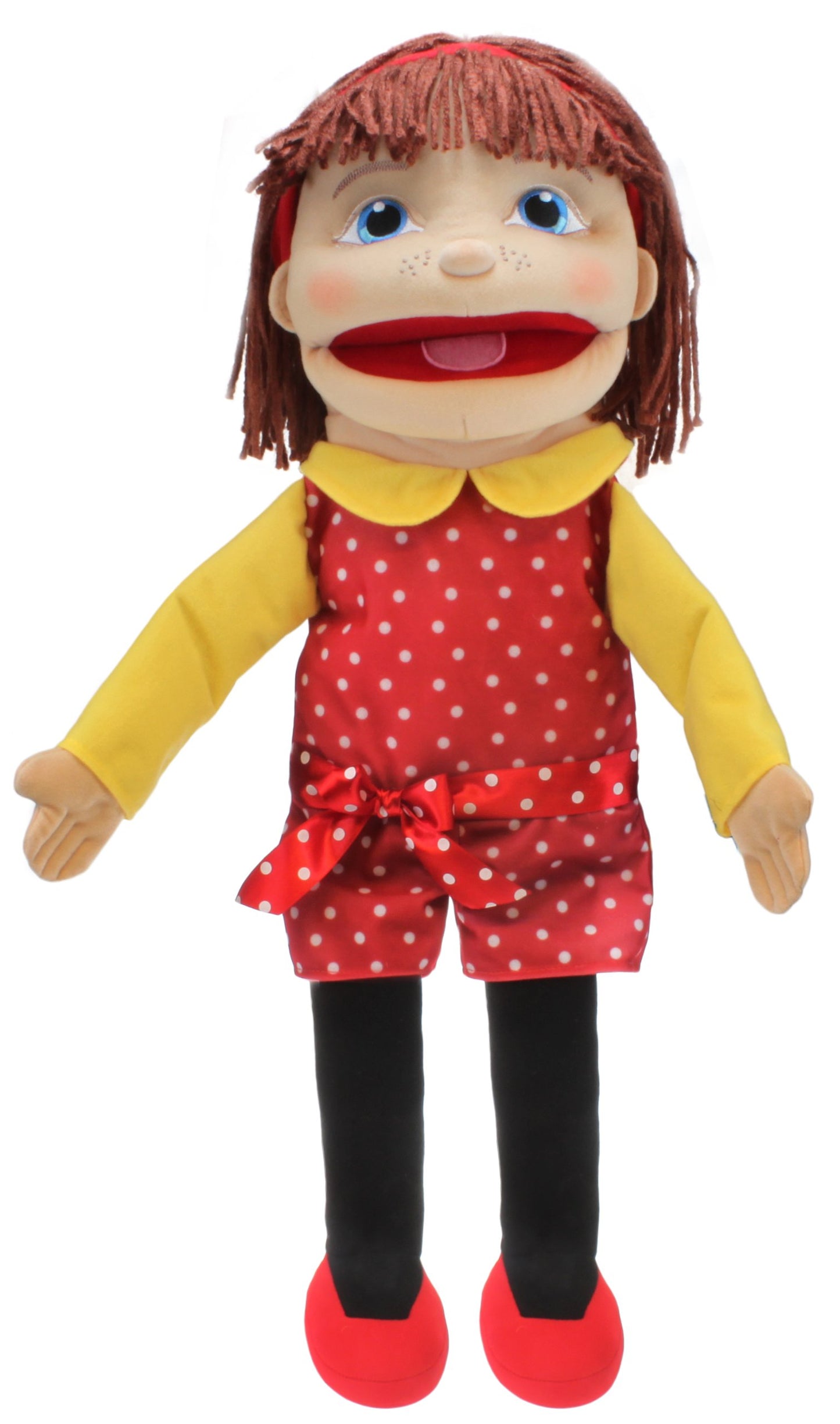 The Puppet Company Medium Sized Puppet Buddies Girl Hand Puppet - Light Skin Tone