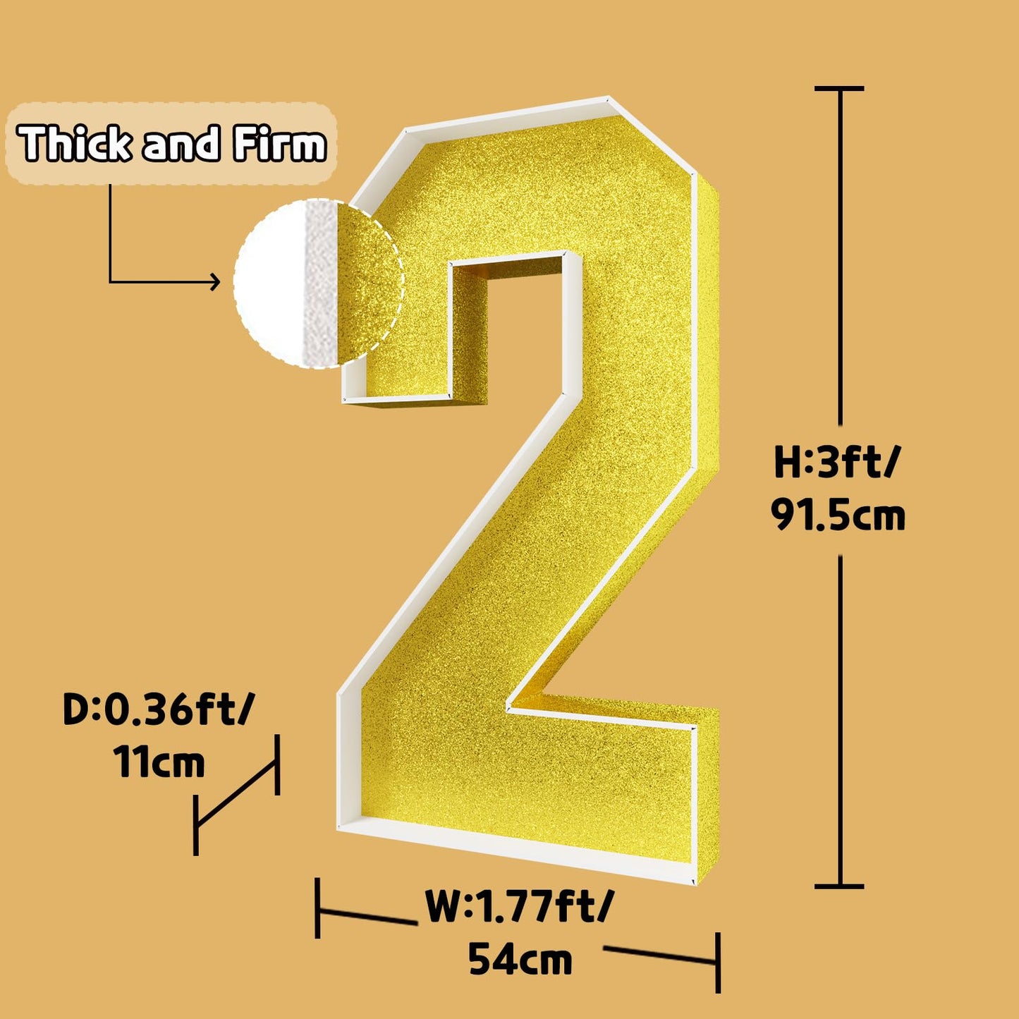 Imprsv 3Ft Gold 21St-Birthday Decorations Numbers: 21St Birthday Party Anniversary Decorations Large Light Up Numbers 21 For Him