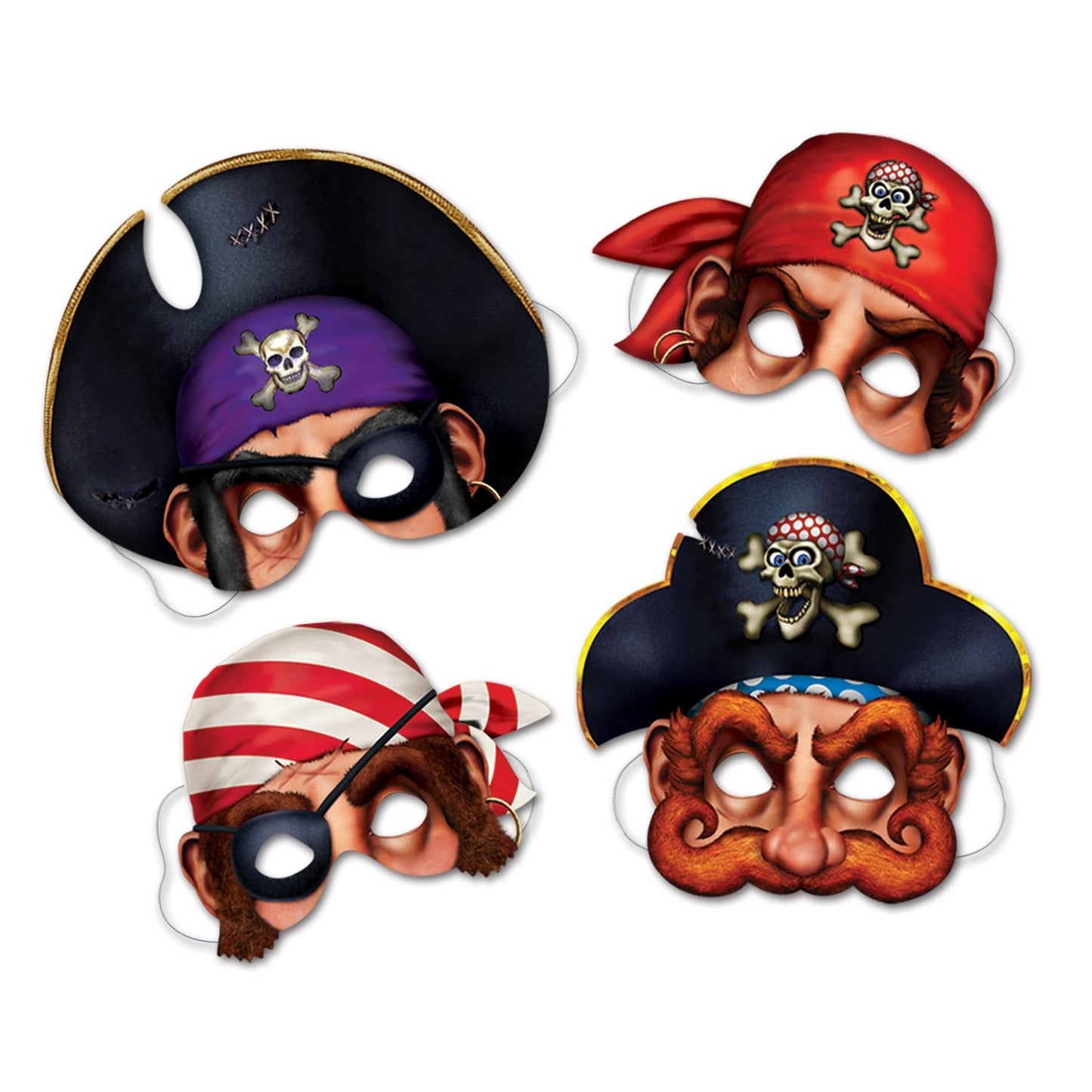Pirate Masks (4/Pkg)