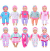 10 Sets Baby Doll Playtime Outfits Clothes Hat Headband Fits For 10 Inch Baby Dolls 12 Inch New Born Baby/Alive Baby Dolls 14 Inch Dolls (No Doll)