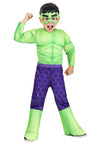 Marvel Hulk Official Toddler Halloween Costume - enhanced Quality Padded Jumpsuit and Fabric Mask (3T-4T)