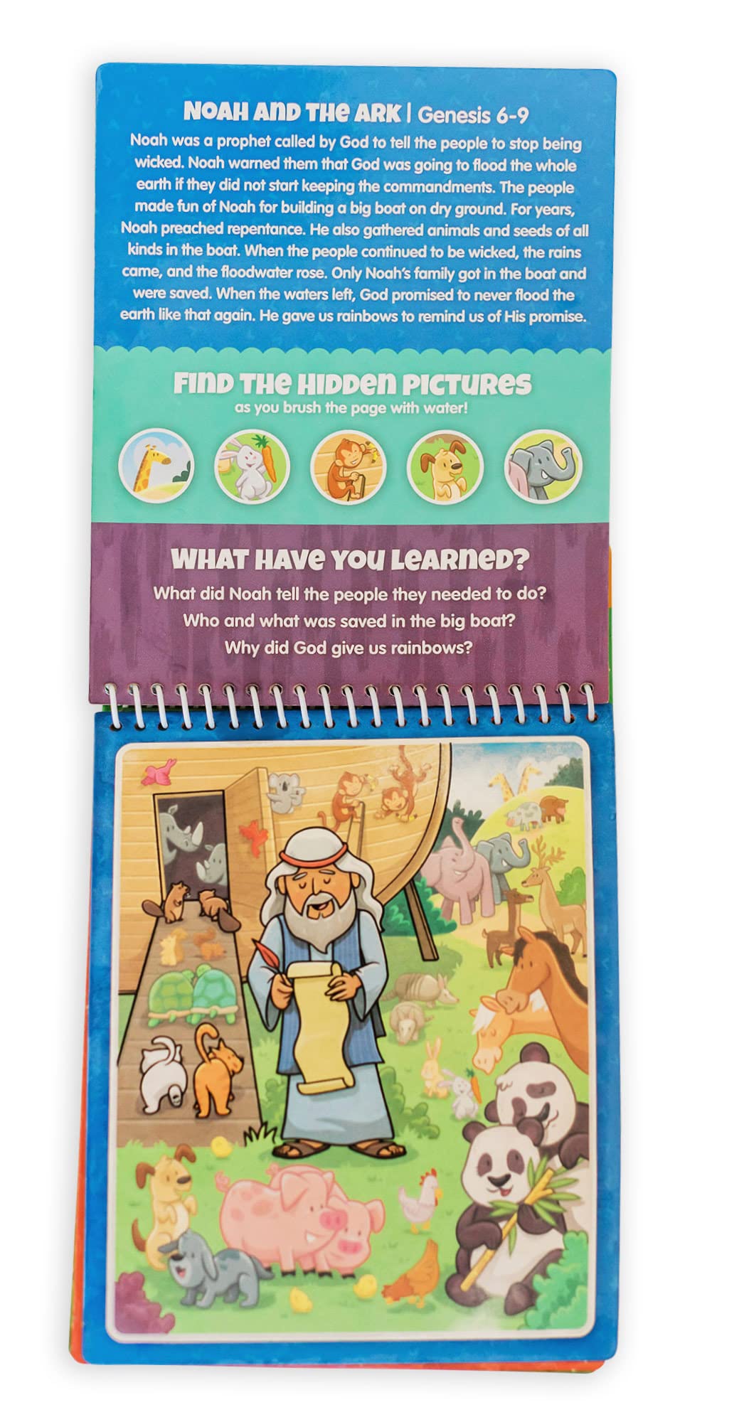 Aqua Brush Old Testament #1 Color With Water Activity Book, Bible School, Preschool, Elementary, Primary, Christian, Religion, F