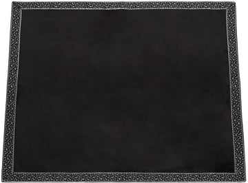 DOARLUO Altar Tarot Table Cloth - 25.6 x 25.6 Inch - Divination Wicca Velvet with Tarot Cards Bag Pouch (Black(Silver lace))