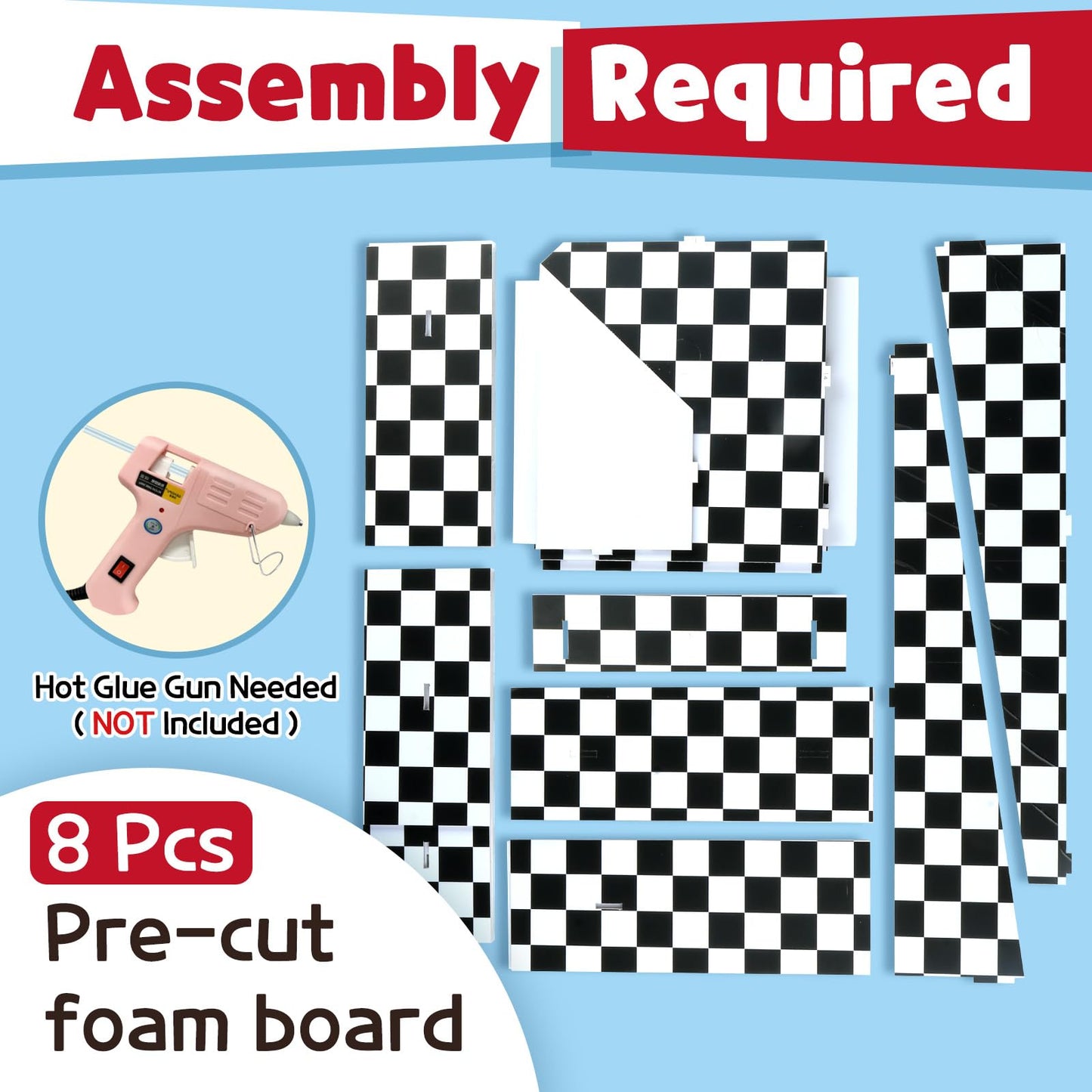 Marquee Numbers Race Car Birthday-Decorations: 3Ft Large Fast One Party Decor Boy First 1St 12Th Big Light Up Cardboard Number 1