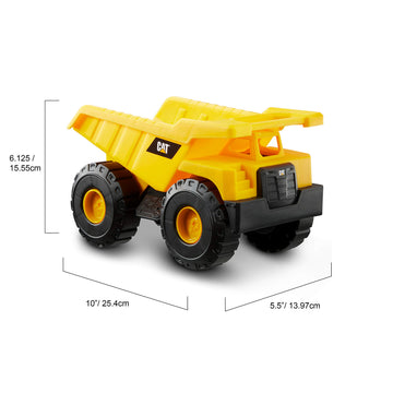 CAT Construction Toys, Dump Truck Set with CAT Hard Hat and Sand Tools, Outdoor Toys for Kids Ages 3+