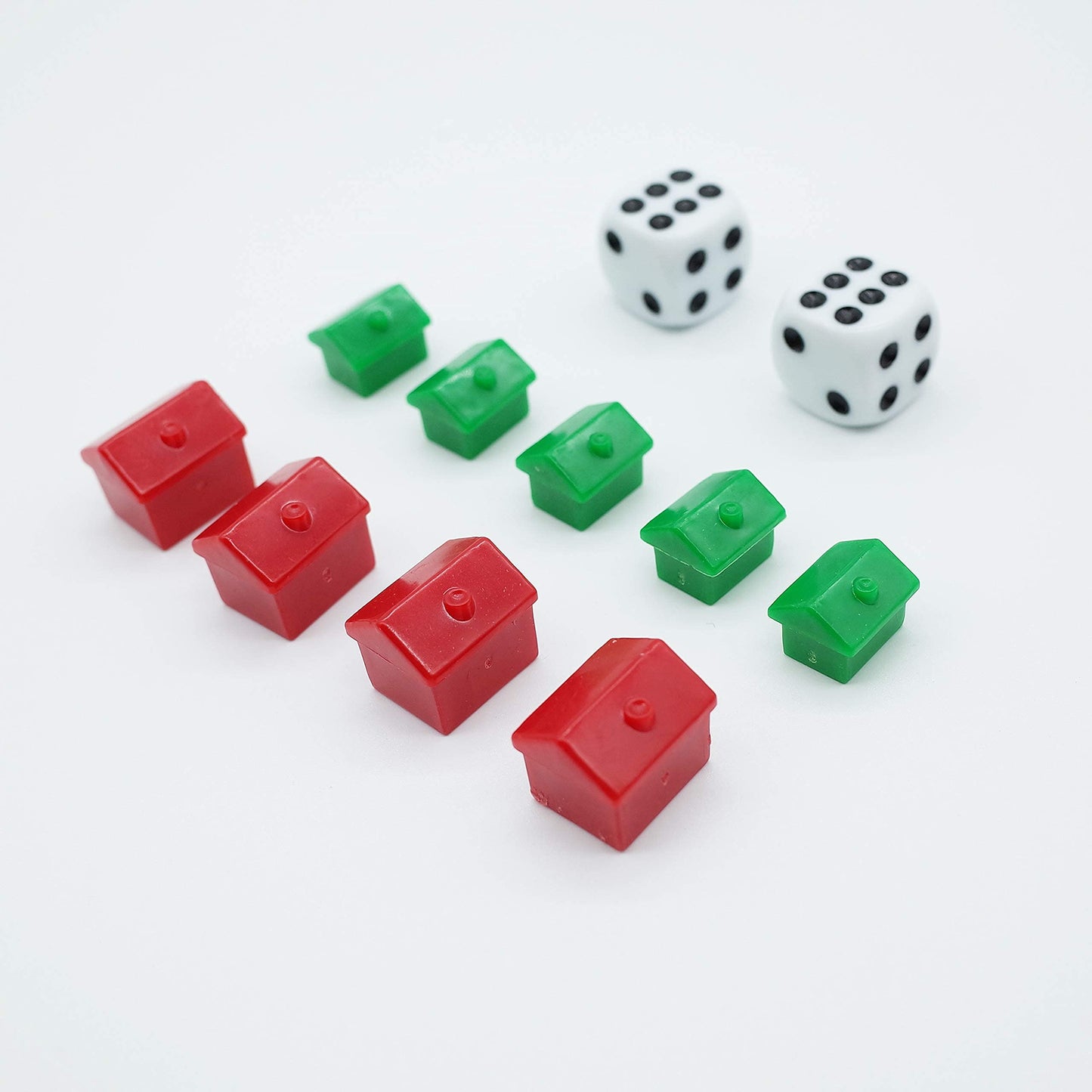 46 Pieces Game Replacement Pieces Games Hotels Houses And Dice, Game Set Of Plastic