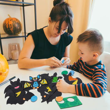 Fennoral 12 Pack Bat Crafts For Kids Bat Crafts Kits Make You Own Bat Foam Stickers Ornament Diy Arts And Crafts For Kids Girls
