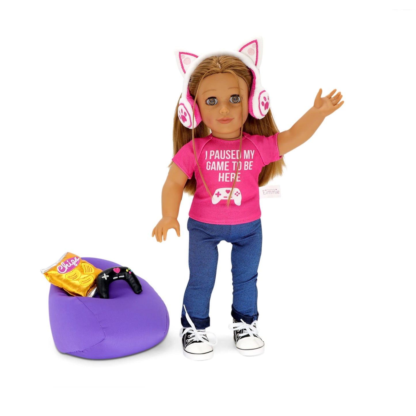 Playtime By Eimmie 18 Inch Doll Clothes - Gamer Girl Clothes, Shoes And Doll Accessories - Outfits Fit American, Generation & Si
