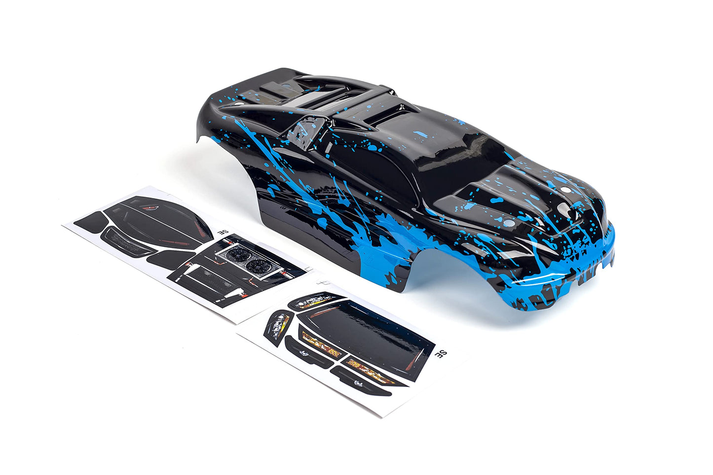 Summitlink Custom Body Muddy Blue Over Black Style Compatible For E-Revo Mini 1/16 Scale Rc Car Or Truck (Truck Not Included) Er
