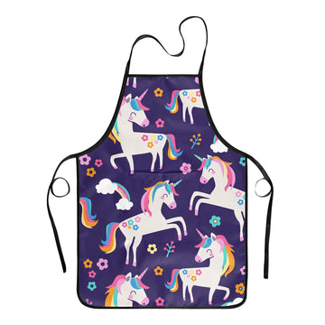 Popologa Little Animal Apron For Girls Boys Kids Cooking Painting Aprons Art Smock Supplies Toddler
