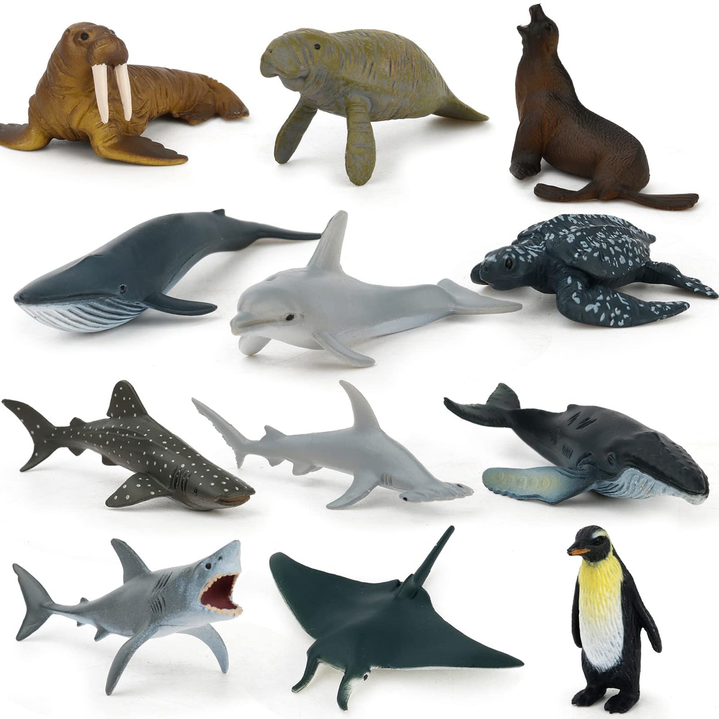 Small Montessori Animal Figures With Flash Cards, Realistic Animal Figurines Toys, Montessori Materials Homeschool Preschool Sci