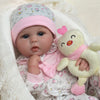 Kaydora 16" Reborn Baby Doll - Realistic Silicone Newborn Girl, Pink, Weighted Body, Model 794251032971, Gift for Kids 3+ Years