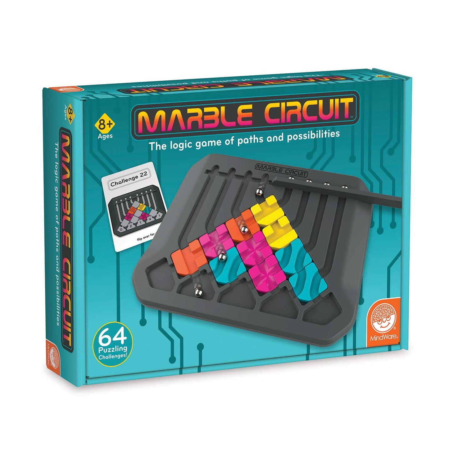 Mindware Marble Circuit Puzzle - 64 Challenges - Ages 8+