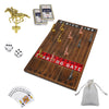 Horse Racing Board Game Comes With 11 Luxurious Metal Horses,2 Dice And 2 Boxes Of Cards Solid Wood Horse Racing Board Color Box